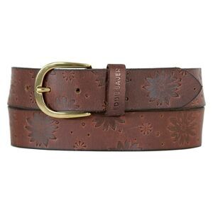 5459 Women's Casual Leather Belts With Durable Metal Buckle, Floral Tooled